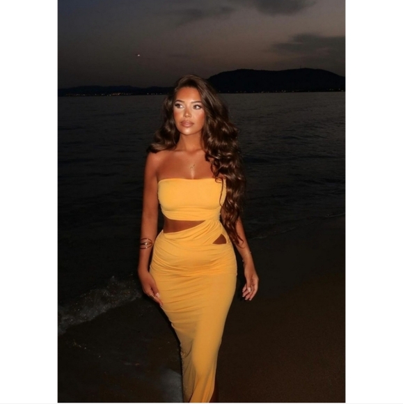 Zara Cut Out Midi Dress size L - Picture 10 of 16